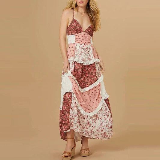 Dominique | Elegant Floral Pleated Dress - Image 1