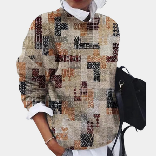 Alice | Women's Printed Crewneck Sweater - Image 1