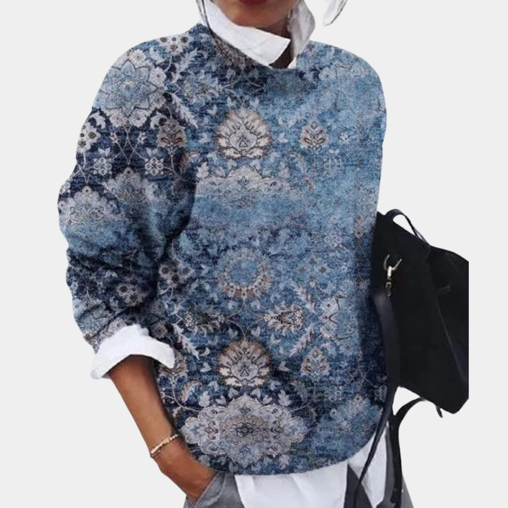 Alice | Women's Printed Crewneck Sweater - Image 3