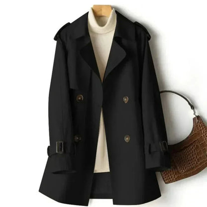 Reba | Women's Double-Breasted Coat Trench Coat - Image 2
