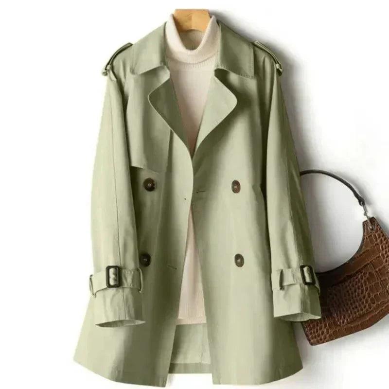 Reba | Women's Double-Breasted Coat Trench Coat - Image 4