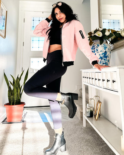 Rose | Women's Lightweight Zip-Front Bomber Jacket - Image 3