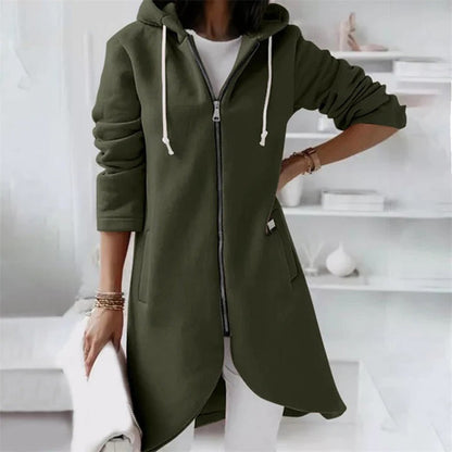 Zoe | Women's Longline Hooded Jacket - Image 3