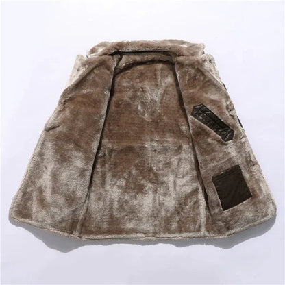 Casey | Men's Faux Fur Collar Trench Coat - Image 3
