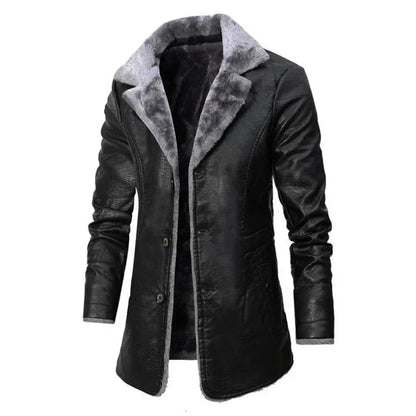 Casey | Men's Faux Fur Collar Trench Coat - Image 2