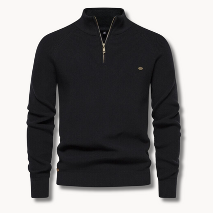 Ronnie | Men's Half-Zip Ribbed Knit Sweater - Image 2