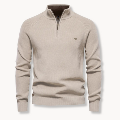 Ronnie | Men's Half-Zip Ribbed Knit Sweater - Image 3