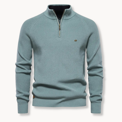 Ronnie | Men's Half-Zip Ribbed Knit Sweater - Image 4