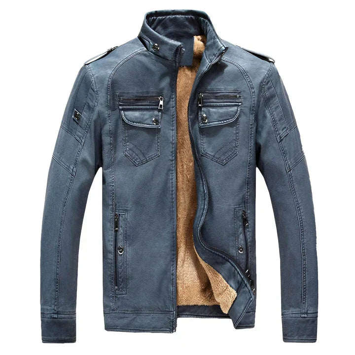 Darren | Men's Slim Fit Biker Jacket - Image 3