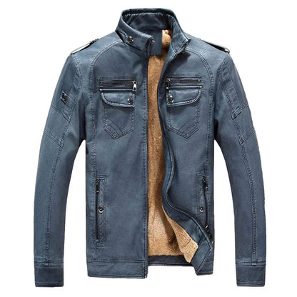 Darren | Men's Slim Fit Biker Jacket - Image 3