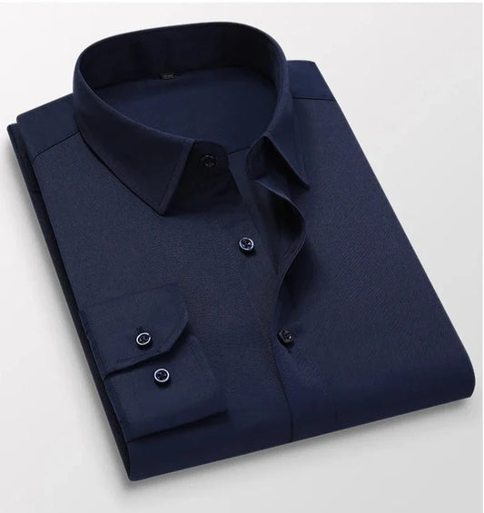 Bernard | Classic Men's Formal Long Sleeve Shirt with Pocket - Image 1