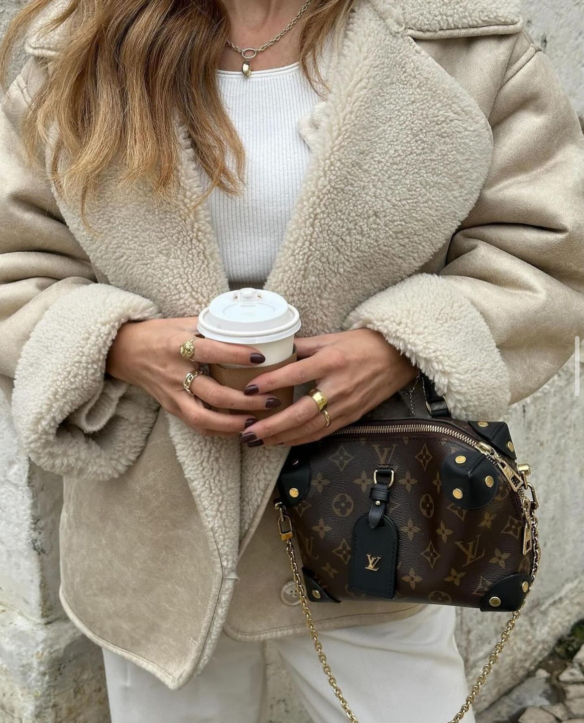 Melissa | Women's Oversized Sherpa Lined Double Breasted Jacket - Image 10
