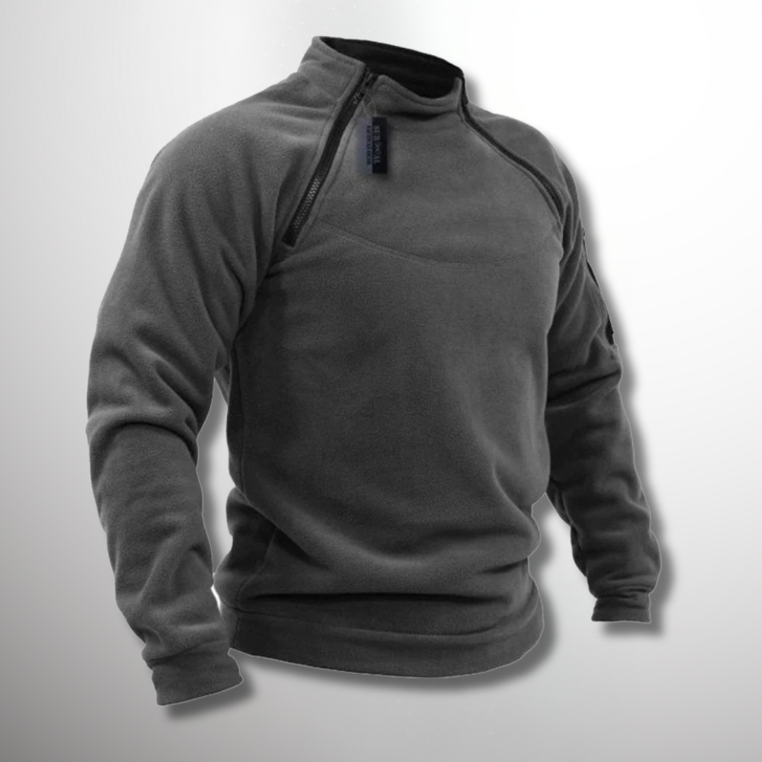 Derrick | Men's Quarter Zip Mock Neck Sweater - Image 1