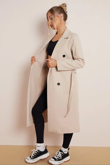 Stella | Women's Double Breasted Belted Coat - Image 3