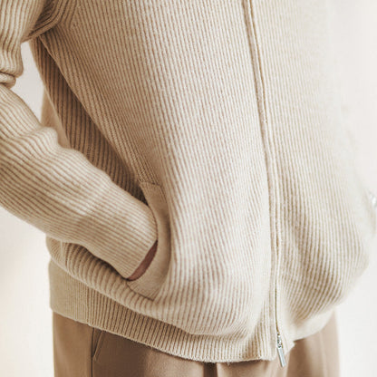 Russell | Men's Full Zip Ribbed Knit Sweater - Image 3