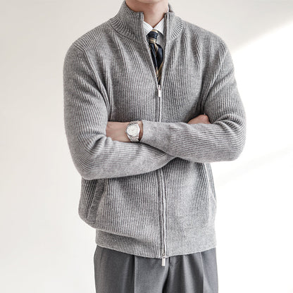 Russell | Men's Full Zip Ribbed Knit Sweater - Image 5