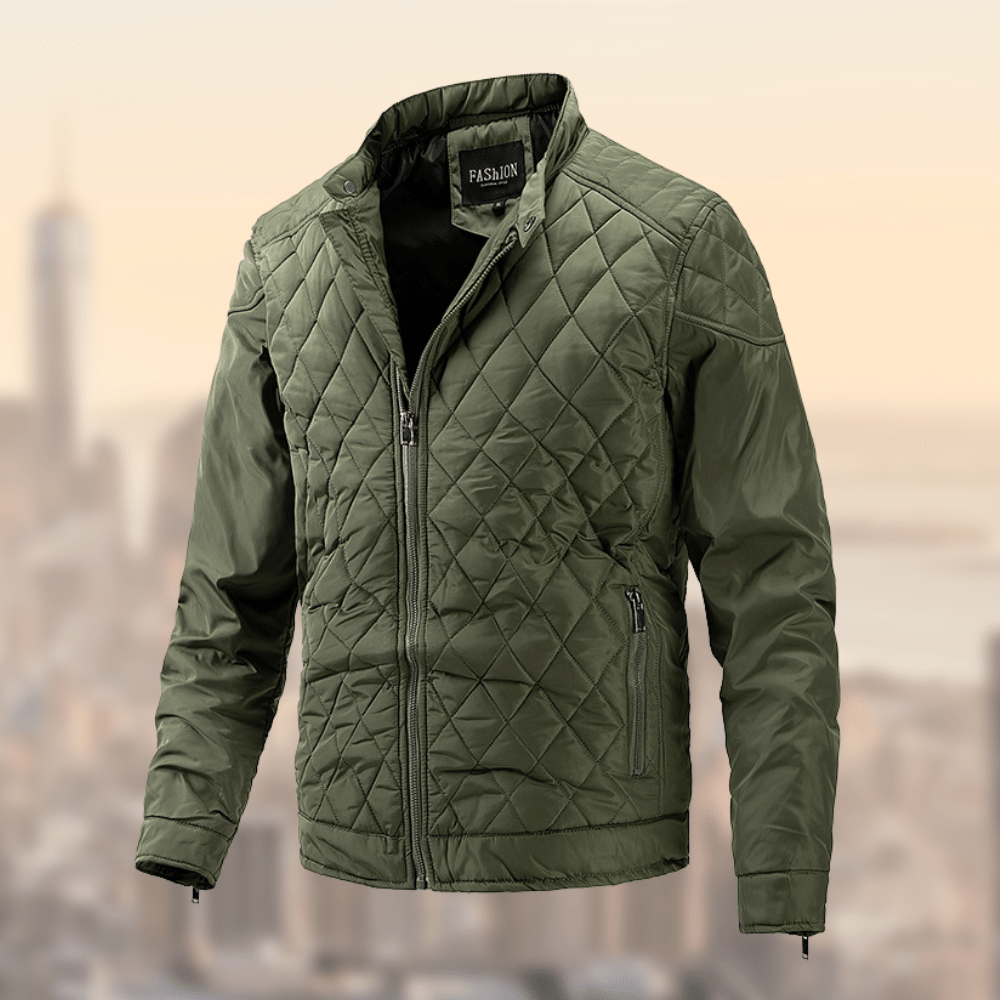 William | Men's Quilted Lightweight Bomber Jacket - Image 3