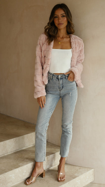 Nancy | Women's Cropped Faux Fur Jacket - Image 31