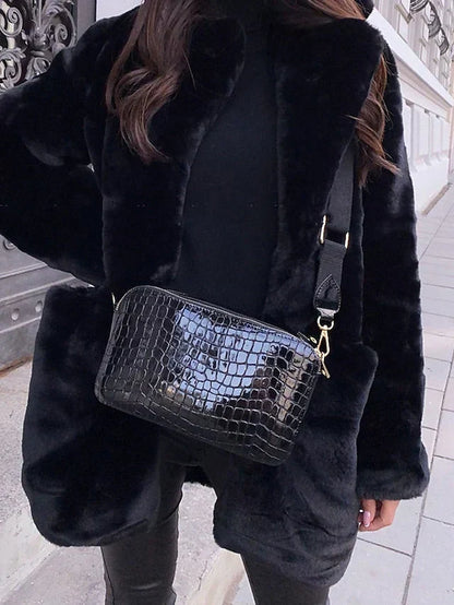 Bridget | Women's Faux Fur Long Open Front Coat - Image 4