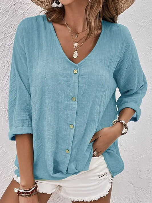 Angela | Stylish Button-Up Blouse - Image 1