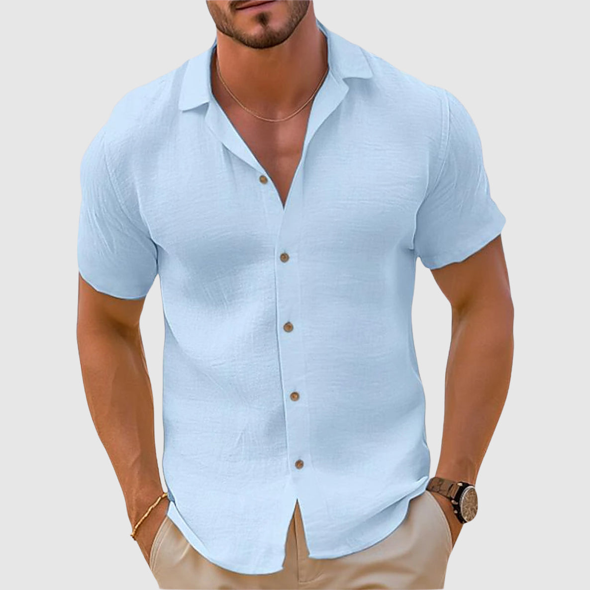 Lorenzo vitali island linen shirt | Premium Casual Top - Image 4