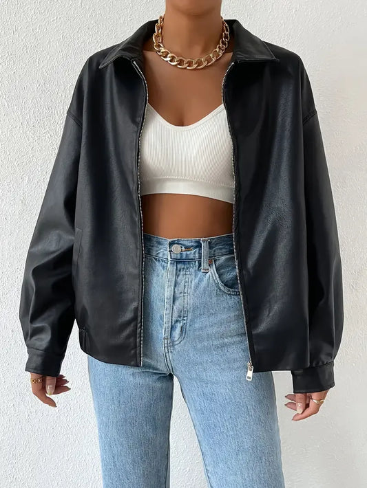 Tatum | Women's Oversized Zip-Up Jacket - Image 1