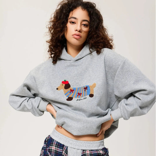 Devon | Women's Oversized Embroidered Graphic Hoodie - Image 1