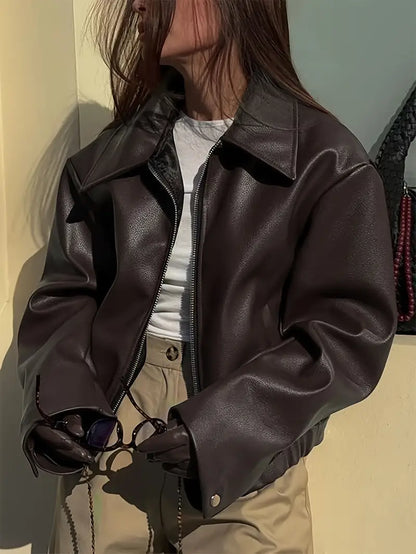 Karen | Women's Relaxed Fit Zip-Up Bomber Jacket - Image 15