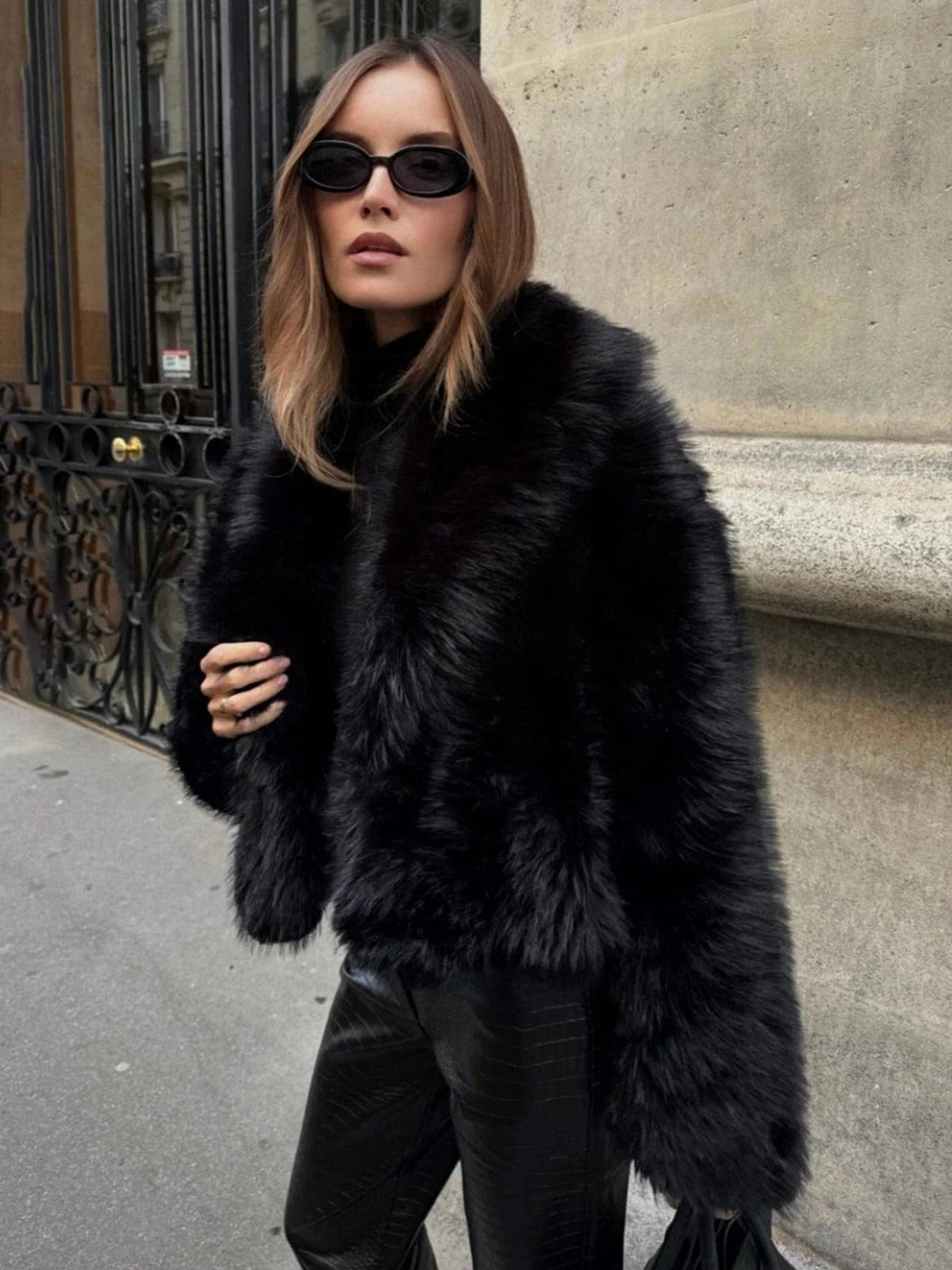 Pamela | Women's Oversized Faux Fur Coat - Image 1