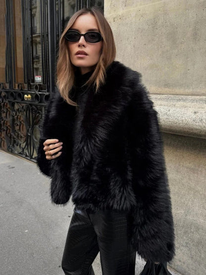Pamela | Women's Oversized Faux Fur Coat - Image 1