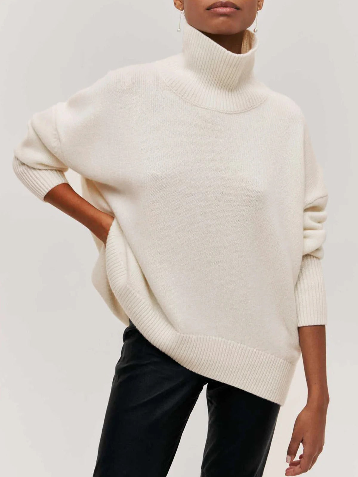 Colleen | Women's Oversized Turtleneck Sweater - Image 8