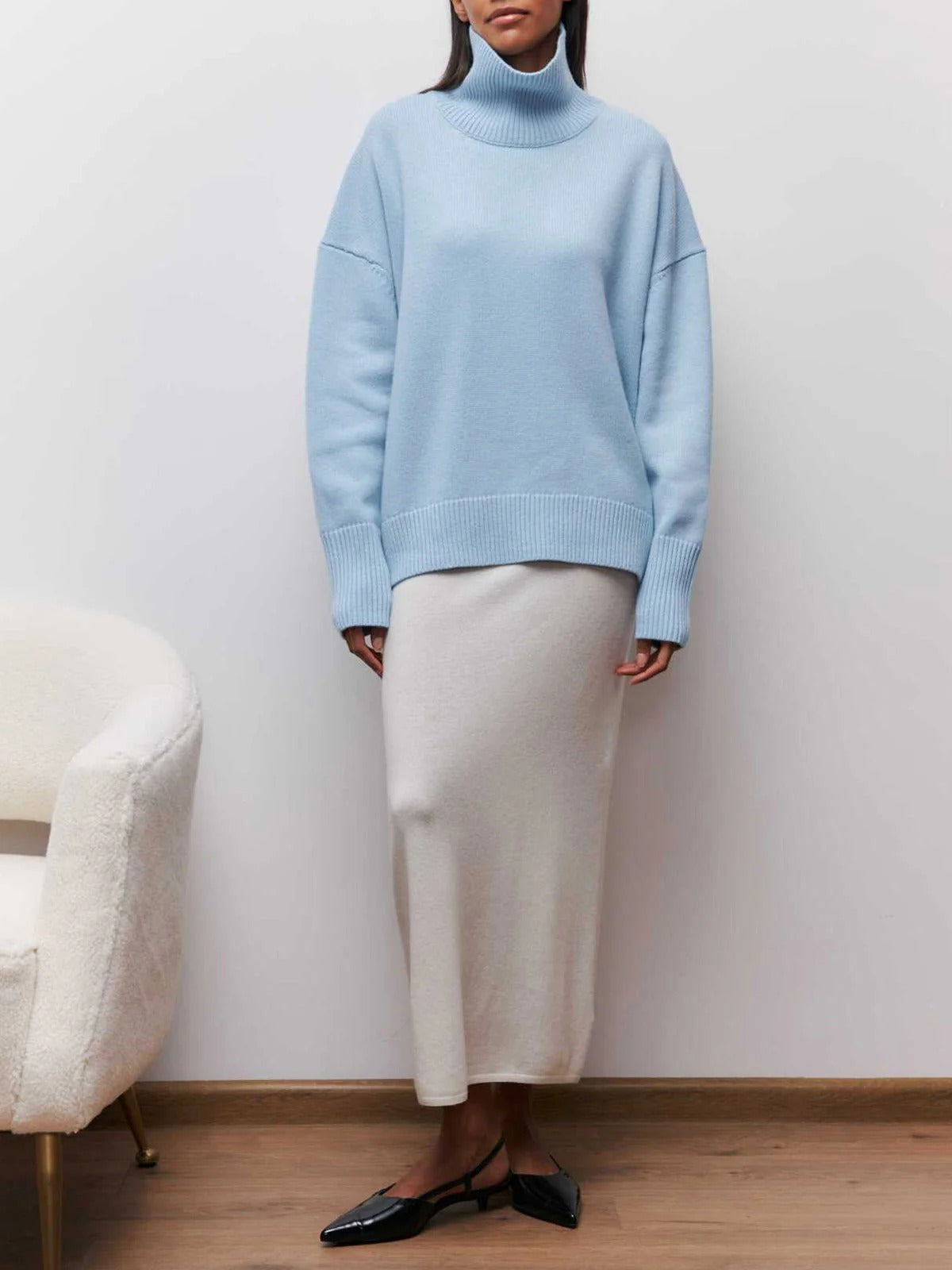 Colleen | Women's Oversized Turtleneck Sweater - Image 4