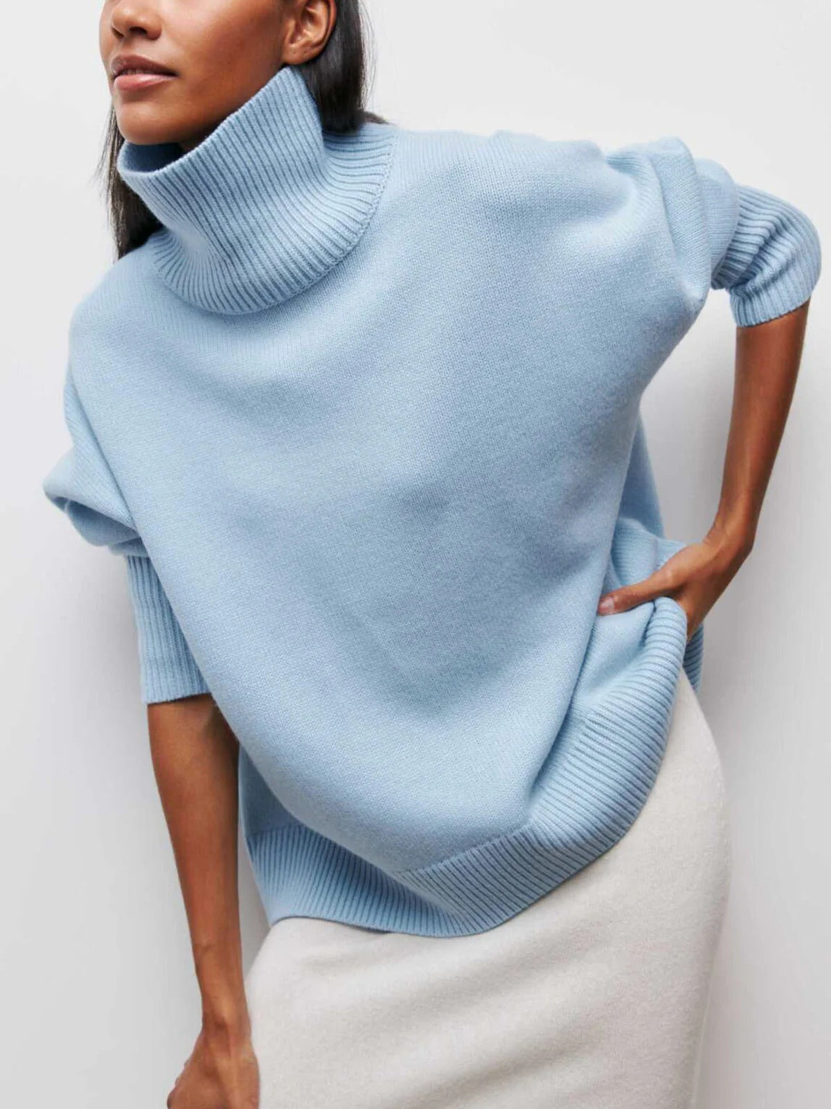 Colleen | Women's Oversized Turtleneck Sweater - Image 3
