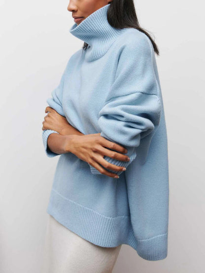 Colleen | Women's Oversized Turtleneck Sweater - Image 2
