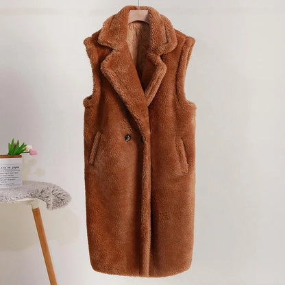 Lola | Women's Sleeveless Long Coat Vest - Image 1
