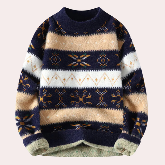 Morgan | Men's Patterned Crew Neck Sweater - Image 1