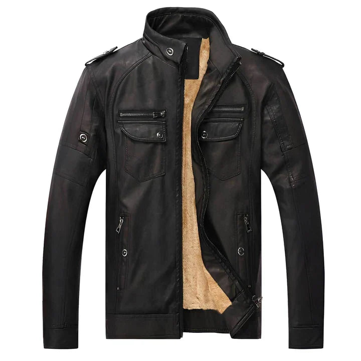 Darren | Men's Slim Fit Biker Jacket - Image 1