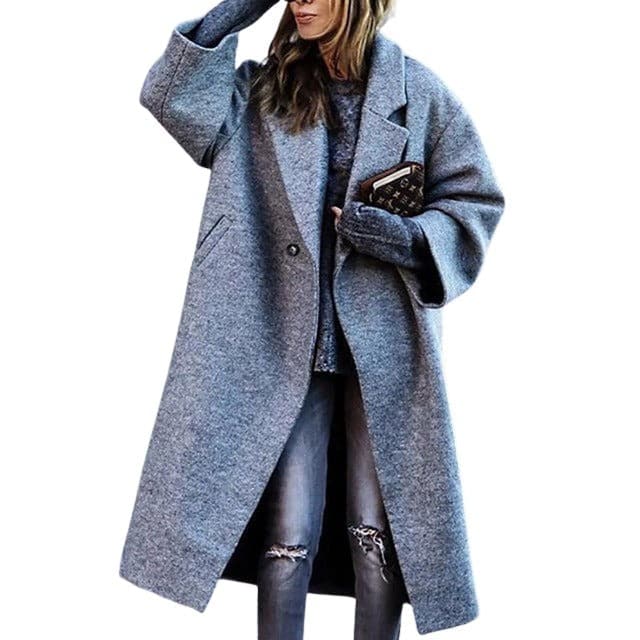 Hannah | Stylish Long Plaid Coat - Image 4