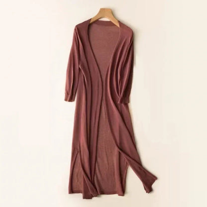Laura | Women's Long Open Front Cardigan - Image 2
