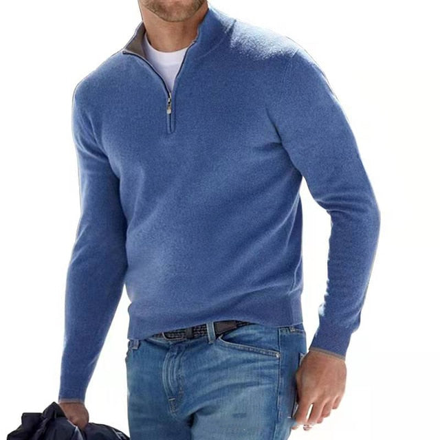 Barry | Men's Quarter Zip Sweater - Image 1