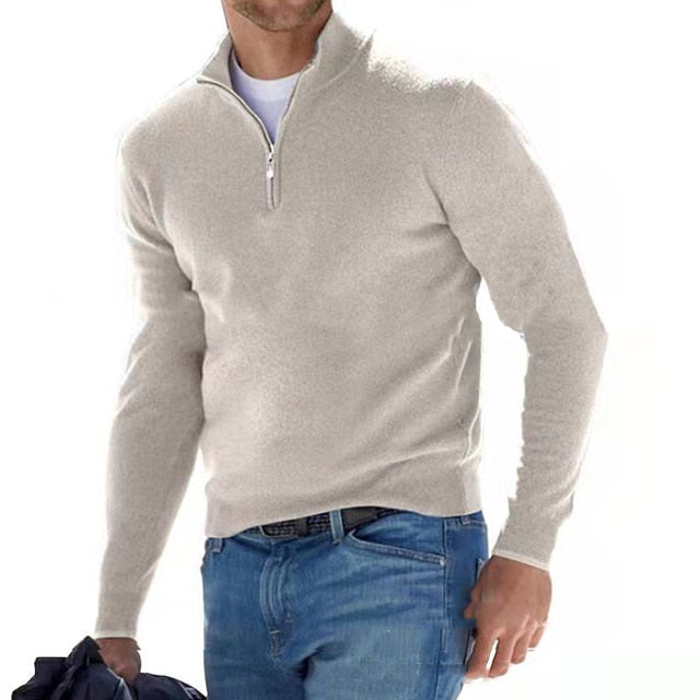 Barry | Men's Quarter Zip Sweater - Image 5