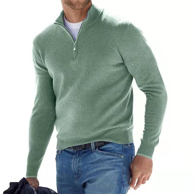 Barry | Men's Quarter Zip Sweater - Image 3