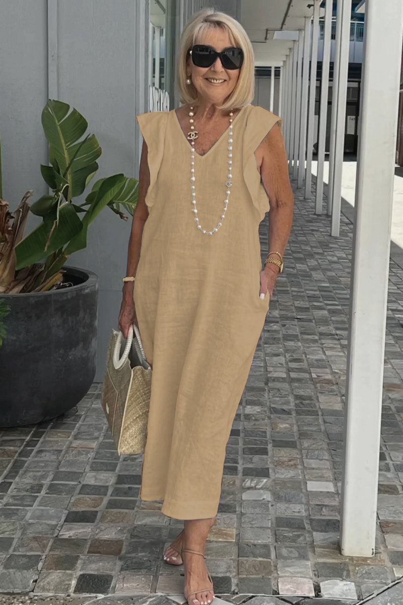 Hallie | Stylish Sleeveless Linen Dress for Summer - Image 13