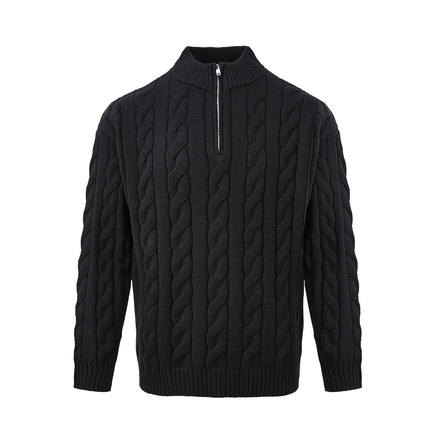 Andy | Men's Quarter-Zip Cable Knit Sweater - Image 8