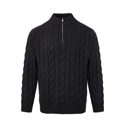 Andy | Men's Quarter-Zip Cable Knit Sweater - Image 8