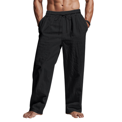 Barney | Men’s Linen Trousers – Relaxed Fit, Breathable Full Length Pants - Image 5