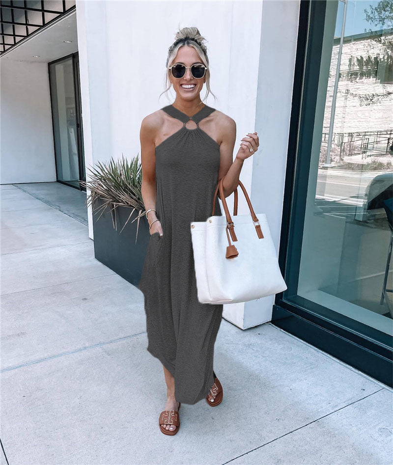 Megan - laura | Elegant Halter Neck Dress for Summer - Image 4