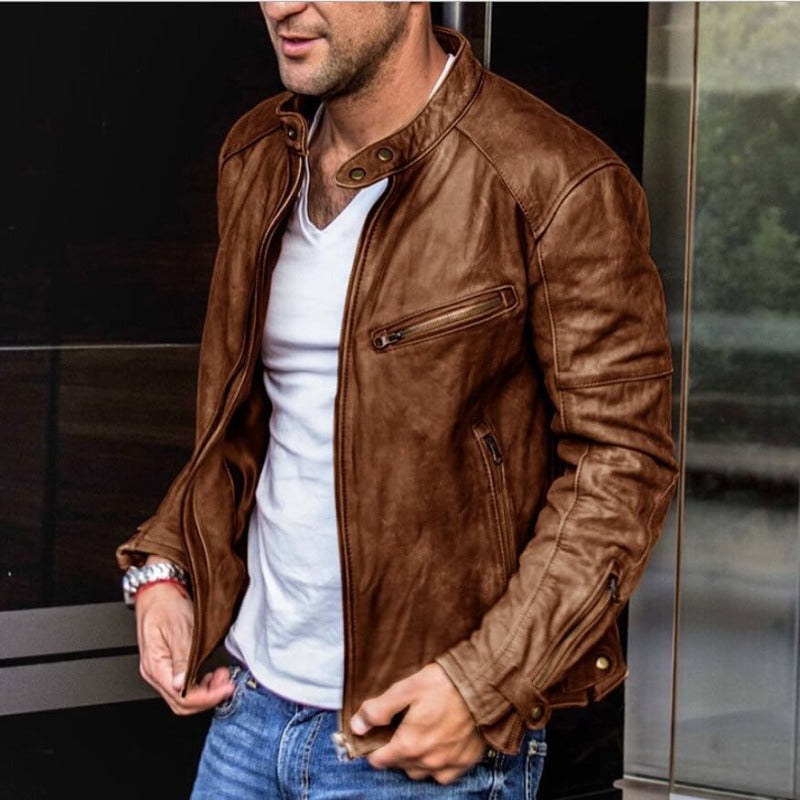Will | Men's Slim Fit Leather Jacket - Image 3