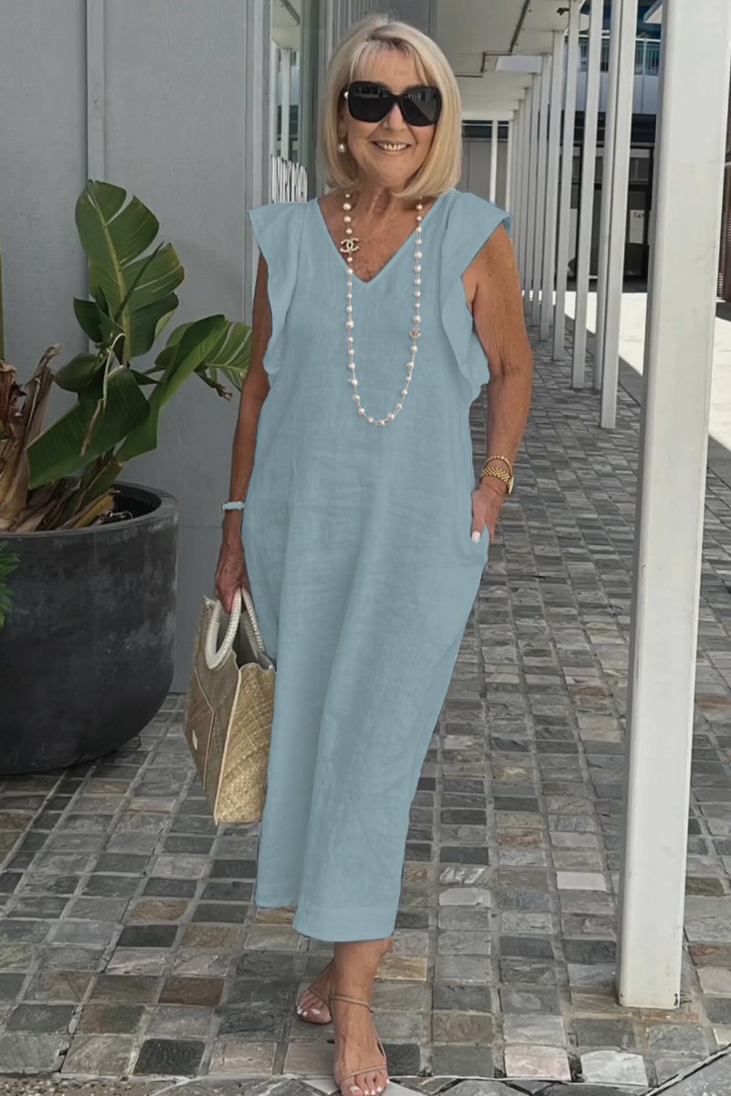 Hallie | Stylish Sleeveless Linen Dress for Summer - Image 11