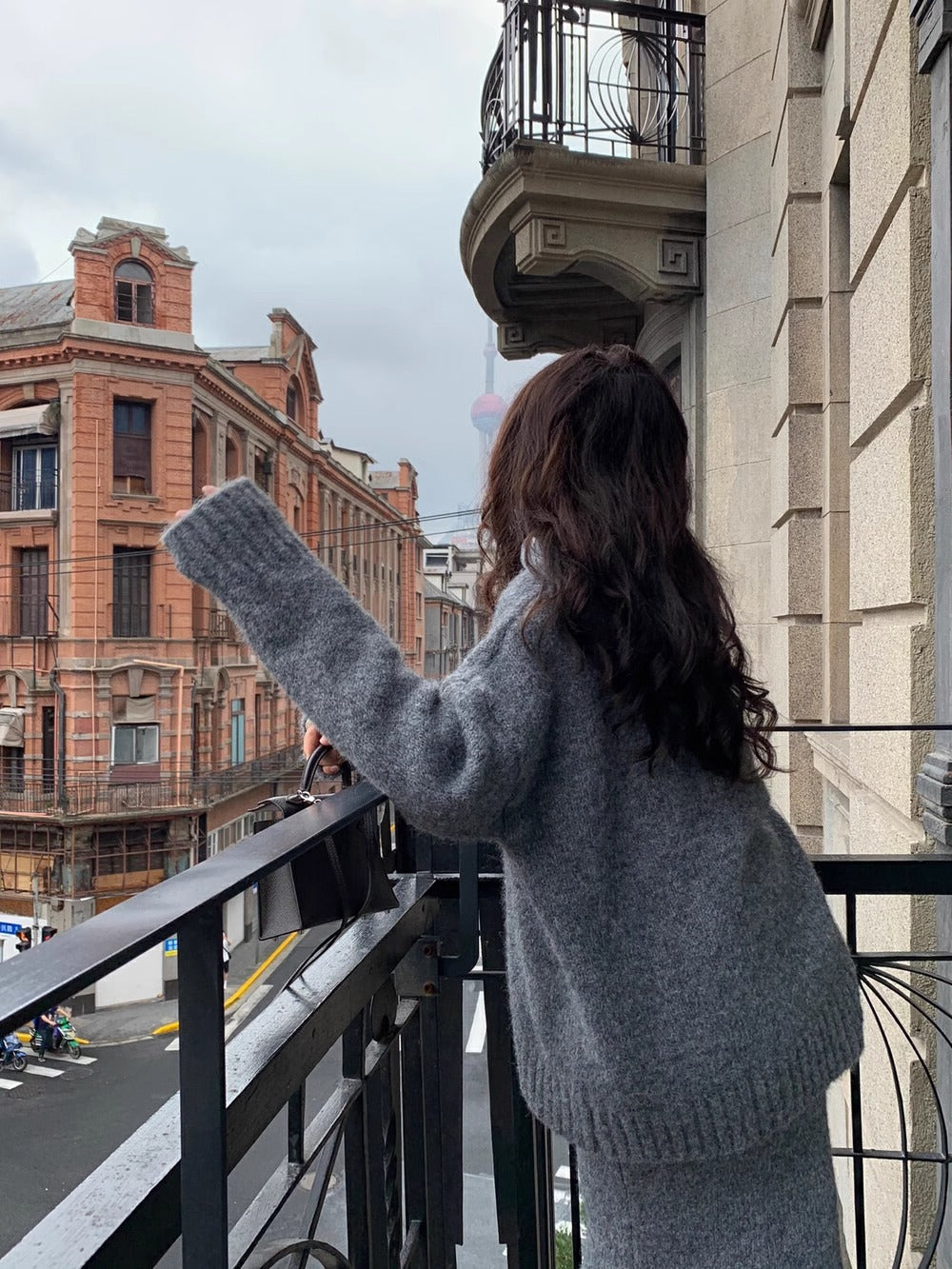 Morgan | Women's V-Neck Knit Sweater and Flare Midi Skirt Set - Image 9